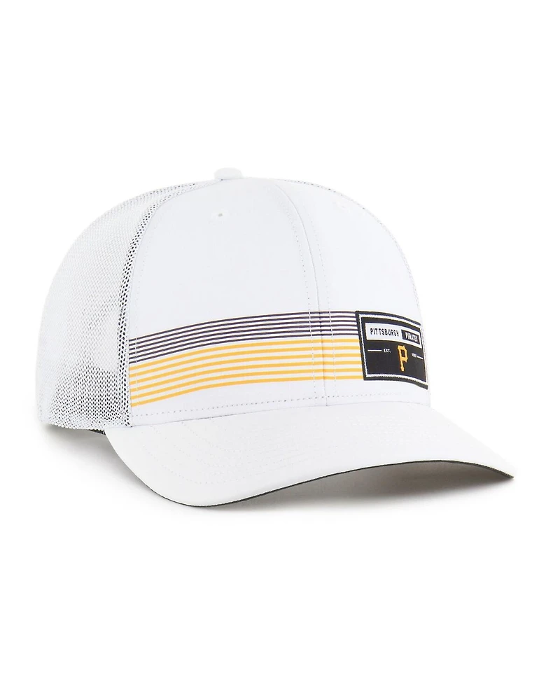 '47 Brand Men's White Pittsburgh Pirates Rangefinder Brrr Trucker Adjustable Hat