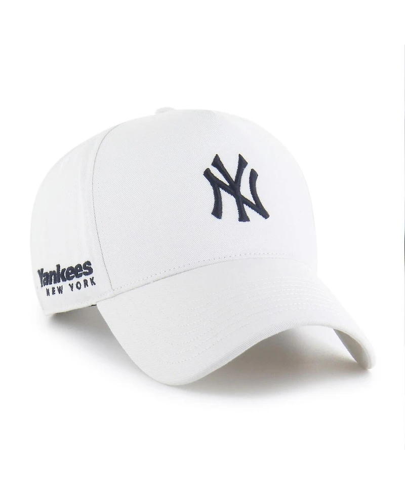 '47 Brand Men's White New York Yankees Foundational Pinch Offside Adjustable Hat