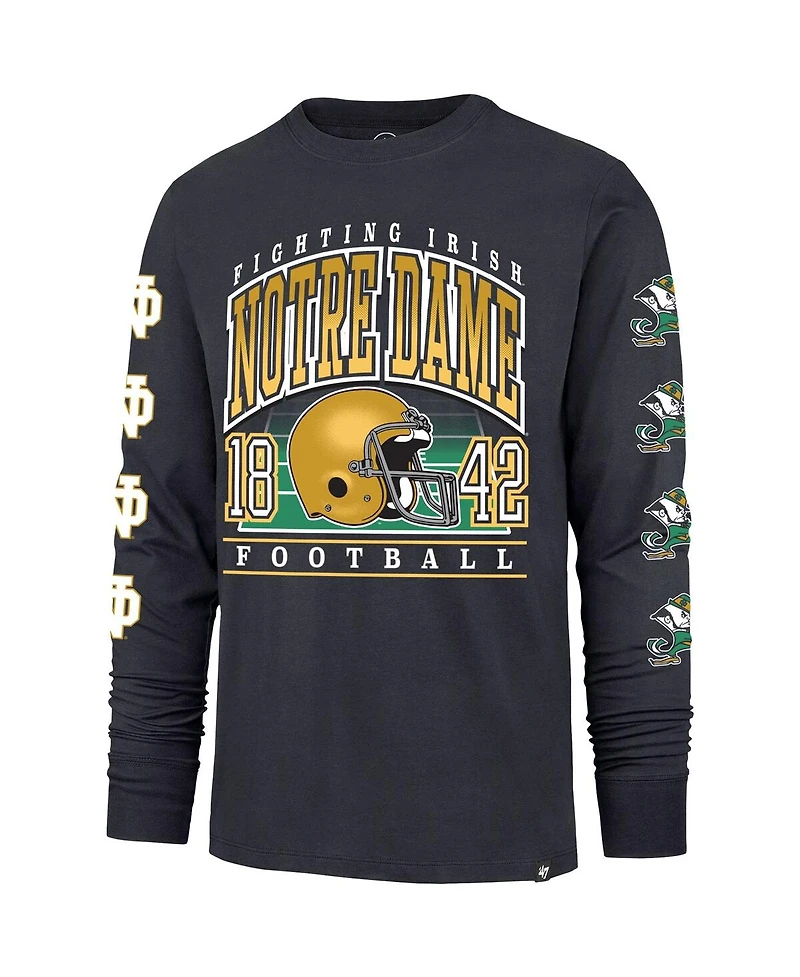 '47 Brand Men's Navy Notre Dame Fighting Irish Go Big Long Sleeve T-Shirt