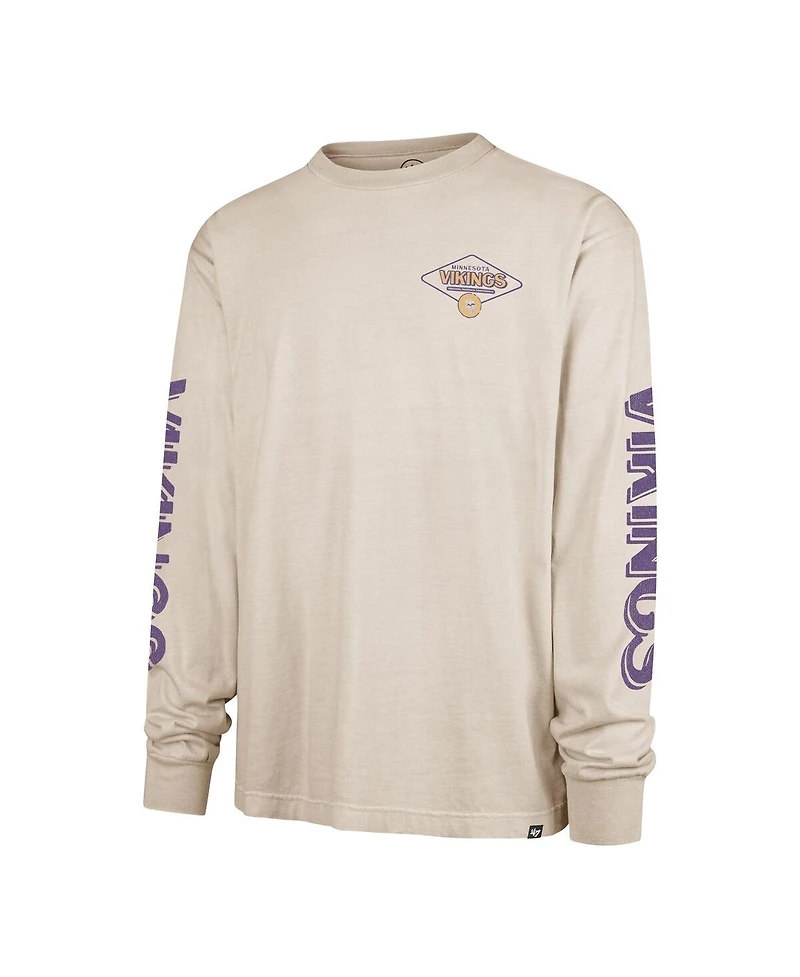 '47 Brand Men's Tan Minnesota Vikings Cairn Ravine Foundation Long Sleeve T-Shirt