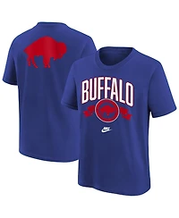 Nike Big Boys and Girls Royal Buffalo Bills Rewind Front Back Essential T-Shirt