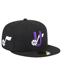 New Era Men's Black Utah Jazz 59FIFTY Fitted Hat