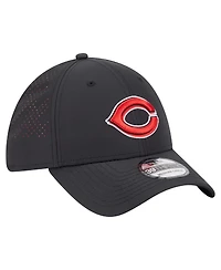 New Era Men's Black Cincinnati Reds Night 39THIRTY Flex Hat