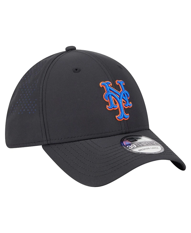 New Era Men's Black New York Mets Night 39THIRTY Flex Hat