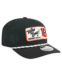 New Era Men's Black Cincinnati Bengals Chant 9SEVENTY Stretch-Snap Hat