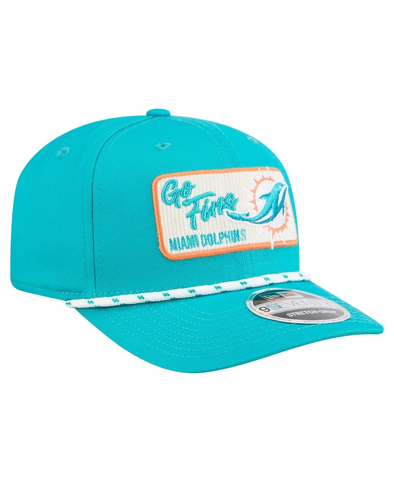 New Era Men's Aqua Miami Dolphins Chant 9SEVENTY Stretch-Snap Hat