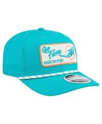 New Era Men's Aqua Miami Dolphins Chant 9SEVENTY Stretch-Snap Hat