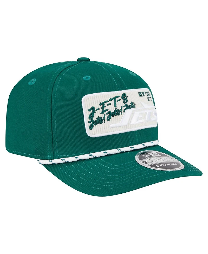 New Era Men's Green New York Jets Chant 9SEVENTY Stretch-Snap Hat