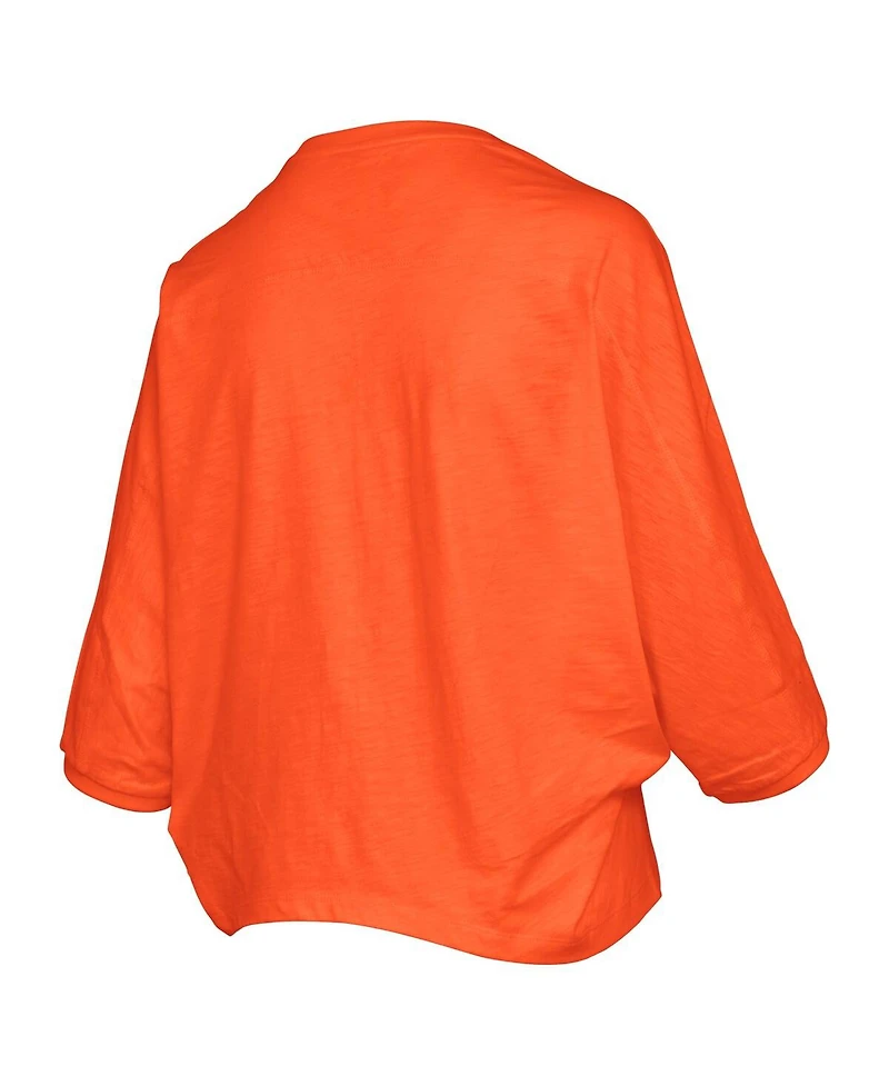 Pressbox Women's Orange Oklahoma State Cowboys Midi Arch Over Logo Oversized T-Shirt