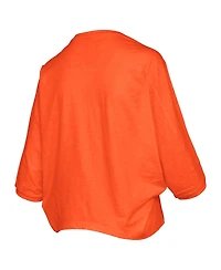 Pressbox Women's Orange Oklahoma State Cowboys Midi Arch Over Logo Oversized T-Shirt