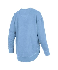 Pressbox Women's Carolina Blue North Tar Heels Westin Poncho V-Neck Pullover Sweatshirt