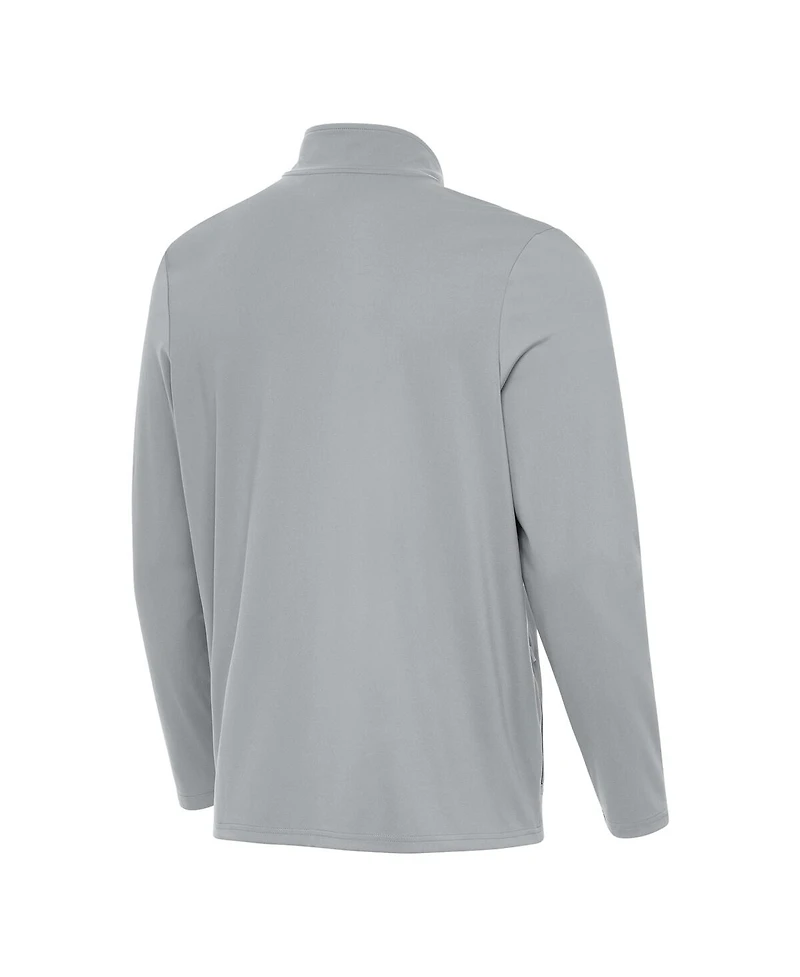 Antigua Men's Gray Ohio State Buckeyes Perilous Quarter-Zip Sweatshirt