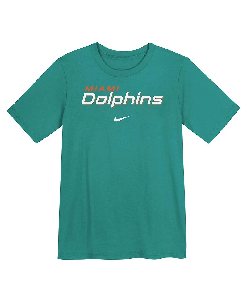 Nike Preschool Aqua Miami Dolphins Wordmark T-Shirt