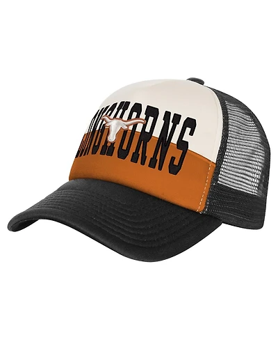 Outerstuff Big Boys and Girls Burnt Orange/Cream Texas Longhorns Modern Fan Trucker Adjustable Hat