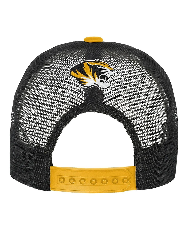 Outerstuff Big Boys and Girls Black/Cream Missouri Tigers Modern Fan Trucker Adjustable Hat
