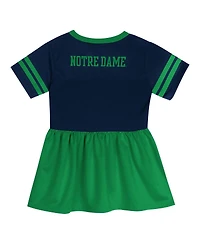 Outerstuff Girls Preschool Navy/Green Notre Dame Fighting Irish Stadium Lights Fashion Jersey Dress