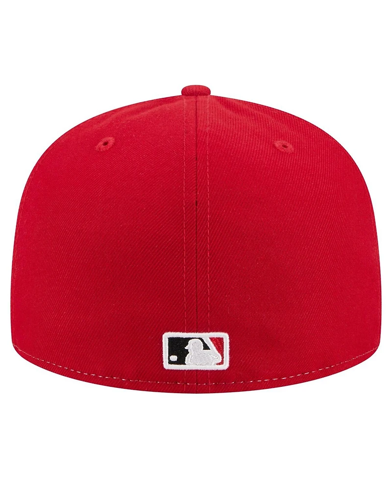 New Era Men's White/Red Cincinnati Reds Repeat 59FIFTY Fitted Hat