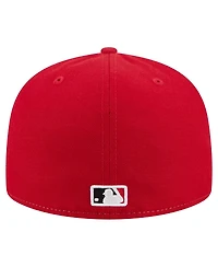 New Era Men's White/Red Cincinnati Reds Repeat 59FIFTY Fitted Hat
