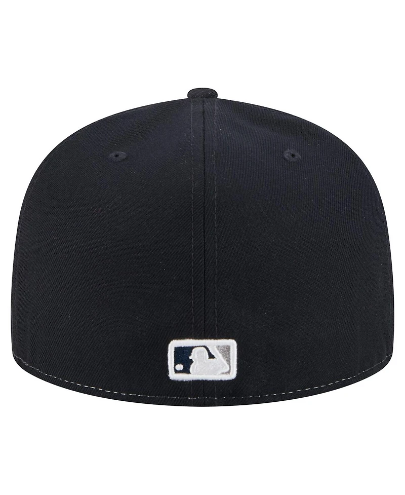 New Era Men's White/Navy York Yankees Repeat 59FIFTY Fitted Hat