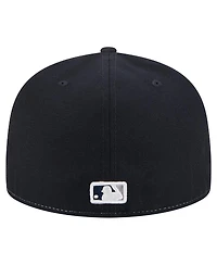 New Era Men's White/Navy York Yankees Repeat 59FIFTY Fitted Hat