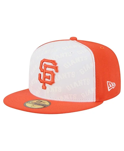 New Era Men's White/Orange San Francisco Giants Repeat 59FIFTY Fitted Hat