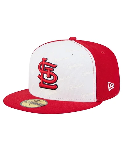 New Era Men's White/Red St. Louis Cardinals Repeat 59FIFTY Fitted Hat