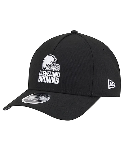 New Era Men's Black Cleveland Browns Team Collection 9FORTY M-Crown A-Frame Adjustable Hat