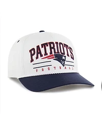 '47 Brand Men's White New England Patriots Roscoe Two-Toned Hitch Adjustable Hat