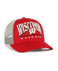 '47 Brand Men's Red Wisconsin Badgers Arid Adjustable Trucker Hat