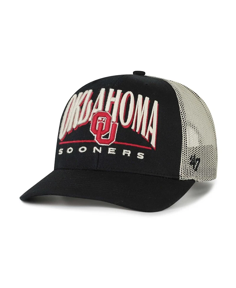 '47 Brand Men's Black Oklahoma Sooners Arid Adjustable Trucker Hat
