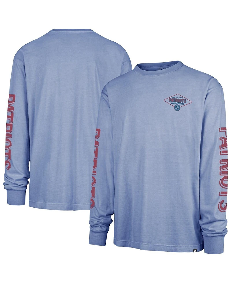 '47 Brand Men's Blue New England Patriots Cairn Ravine Foundation Throwback Long Sleeve T-Shirt