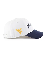 '47 Brand Men's White West Virginia Mountaineers Contemporary Basics Foundation Clean Up Adjustable Hat