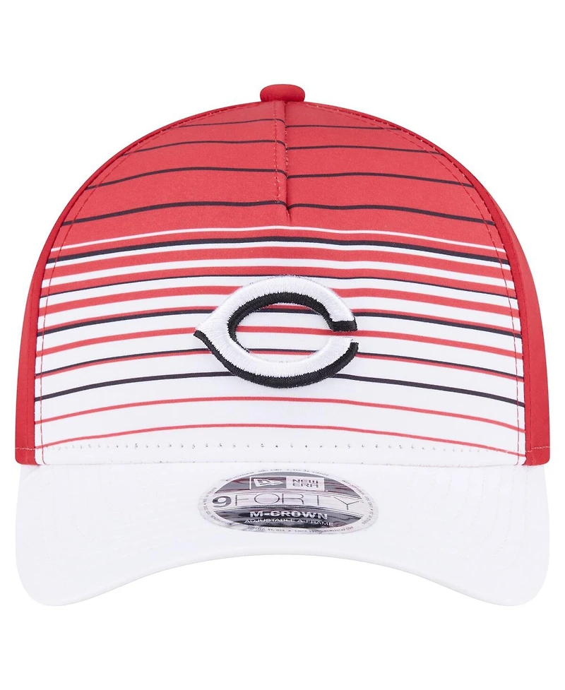 New Era Men's Red Cincinnati Reds Gradient 9FORTY M-Crown Adjustable Hat