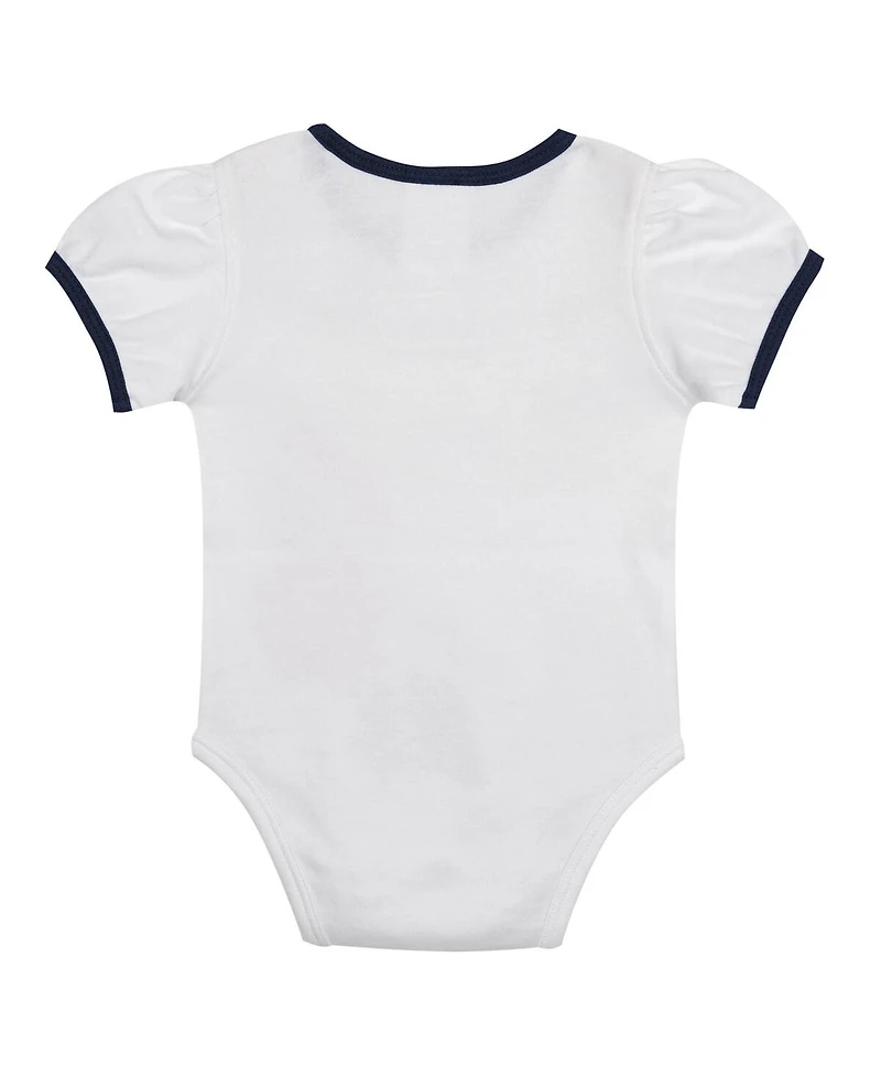 Outerstuff Newborn 2-Piece White/Navy Boston Red Sox Sweet Catcher 3-Piece Bodysuit, Headband and Skirt Set