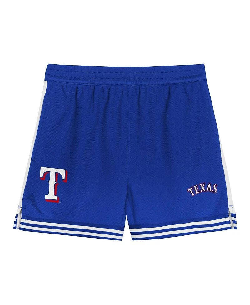 Outerstuff Toddler 2-Piece Red/Royal Texas Rangers Pinch Hitter Infielder T-Shirt and Shorts Set