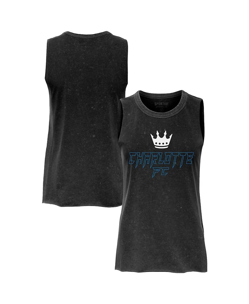 Sportiqe Women's Charcoal Charlotte Fc Turner Tank Top