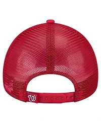 New Era Toddler White/Red Washington Nationals Painted A-Frame 9FORTY Trucker Adjustable Hat