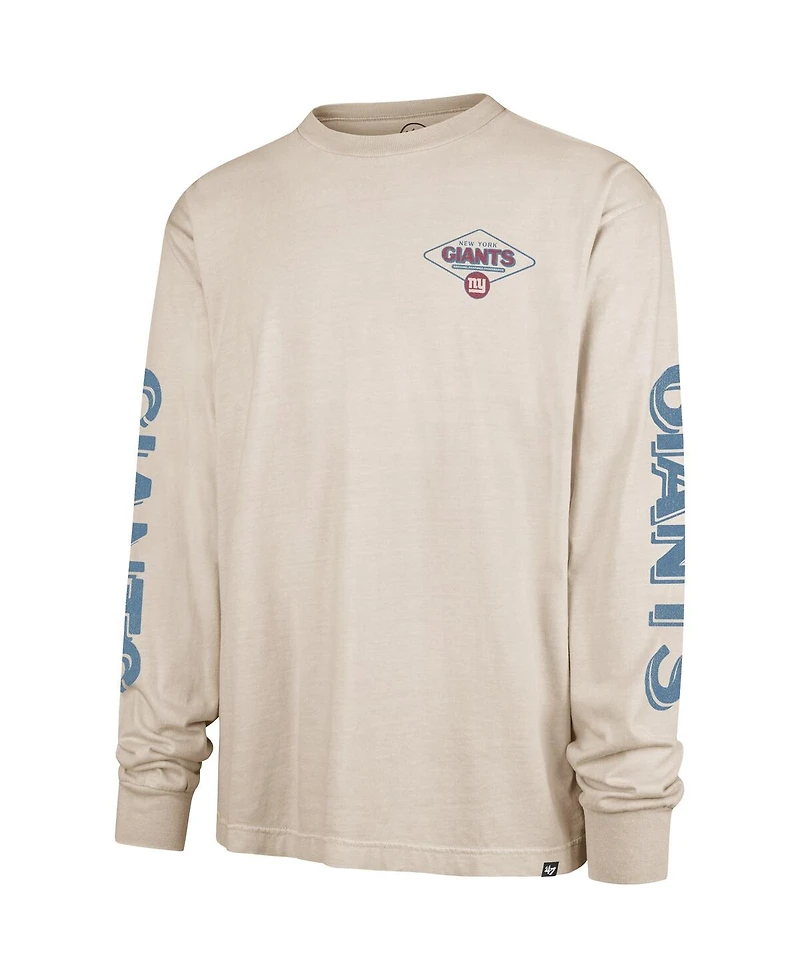 '47 Brand Men's Cream New York Giants Cairn Ravine Foundation Long Sleeve T-Shirt