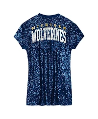 Outerstuff Preschool Navy Michigan Wolverines Sequin V-Neck Dress