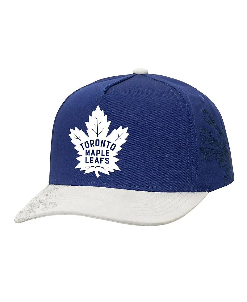 Mitchell & Ness Men's Blue/Gray Toronto Maple Leaf's May Flowers Pro Crown Adjustable Hat