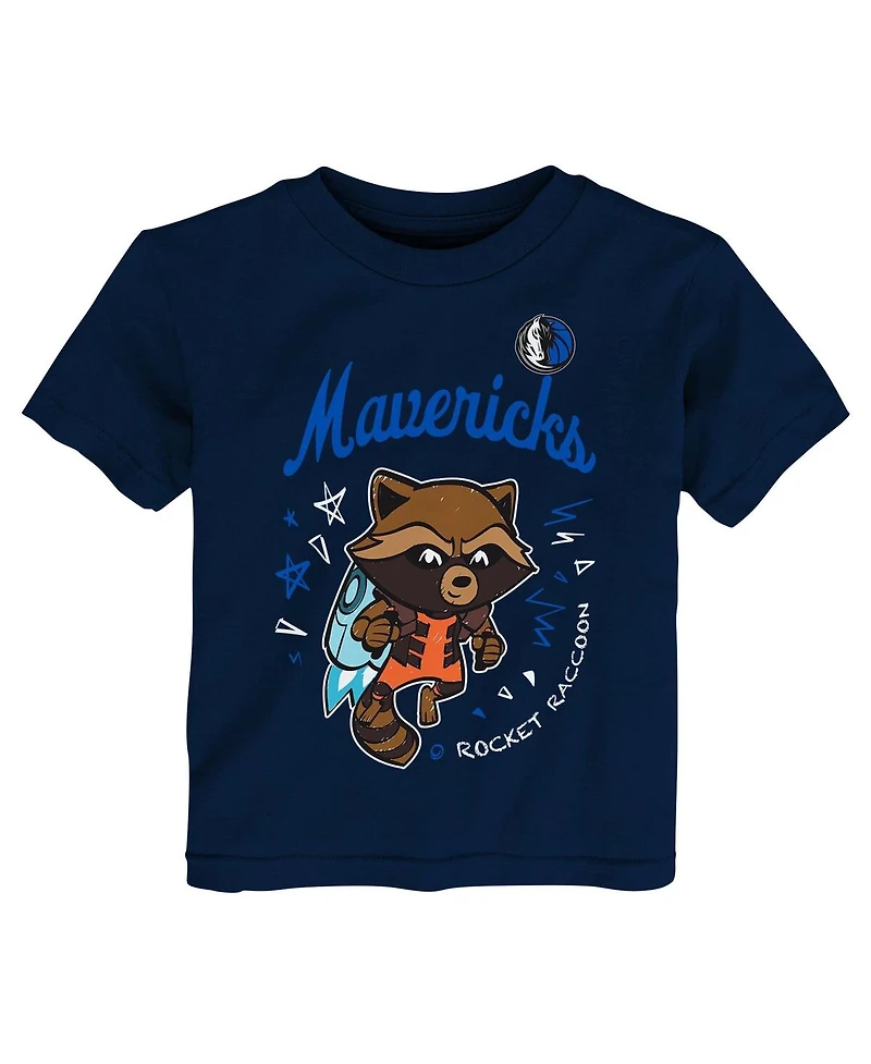 Outerstuff Toddler Heather Gray Dallas Mavericks 2-Piece Guardians Of The Galaxy T-Shirt Set
