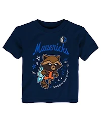 Outerstuff Toddler Heather Gray Dallas Mavericks 2-Piece Guardians Of The Galaxy T-Shirt Set
