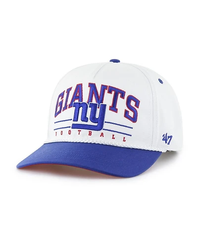 '47 Brand Men's White/Royal New York Giants Roscoe Two-Toned Hitch Adjustable Hat