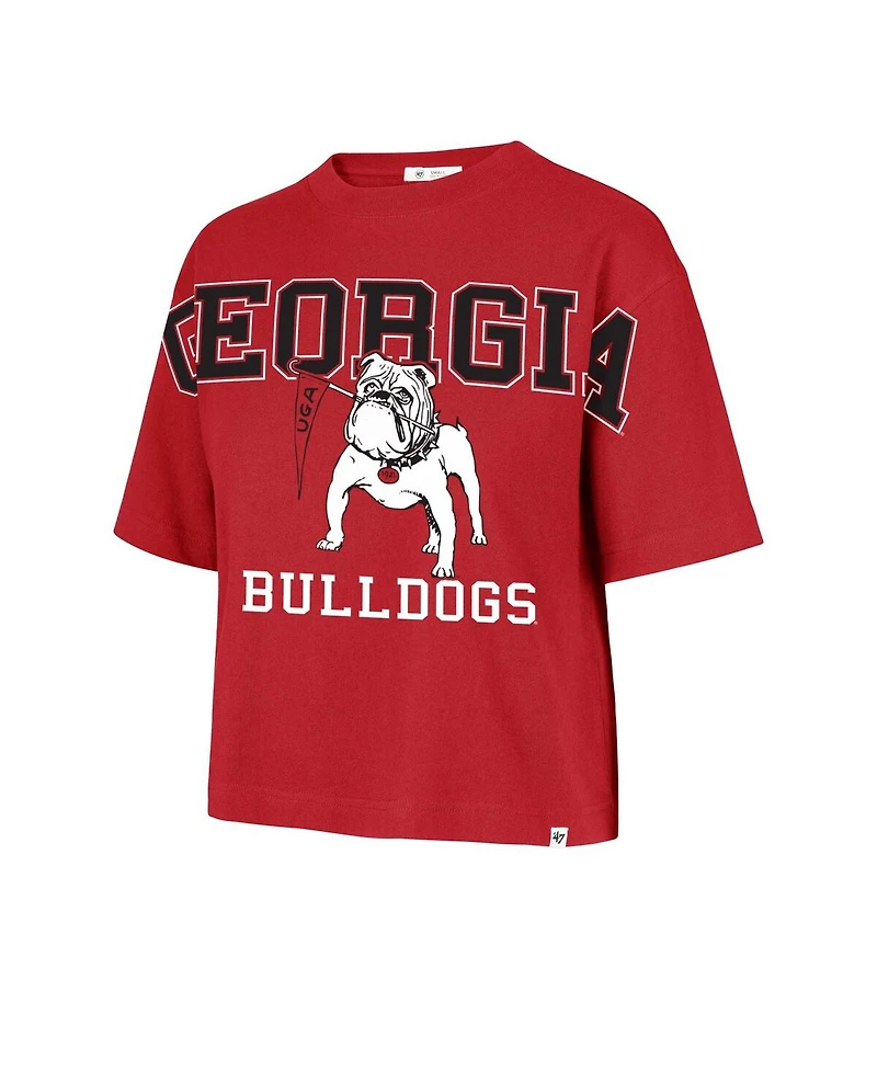 '47 Brand Women's Red Georgia Bulldogs Outreach City Relaxed Cropped T-Shirt
