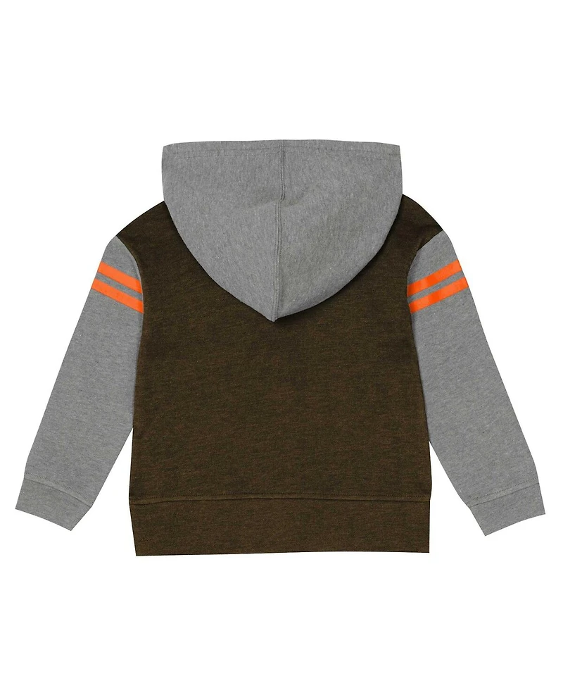 Outerstuff Toddler 2-Piece Cleveland Browns Club House Long Sleeve Hoodie Top and Leggings Set