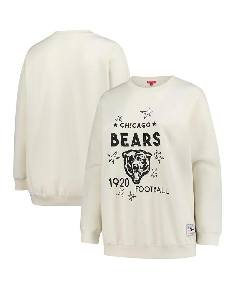 Fanatics Women's Cream Chicago Bears Plus Shooting Star Pullover Sweatshirt