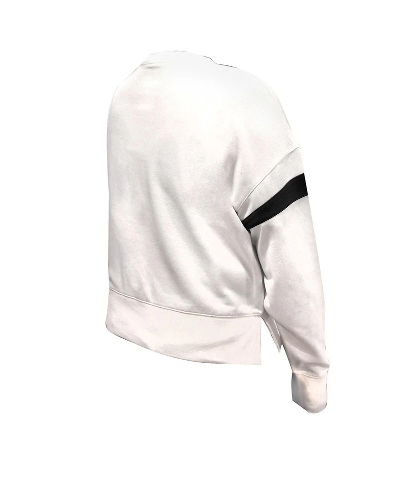 Fanatics Women's White Pittsburgh Steelers Plus Fleece Pullover Sweatshirt