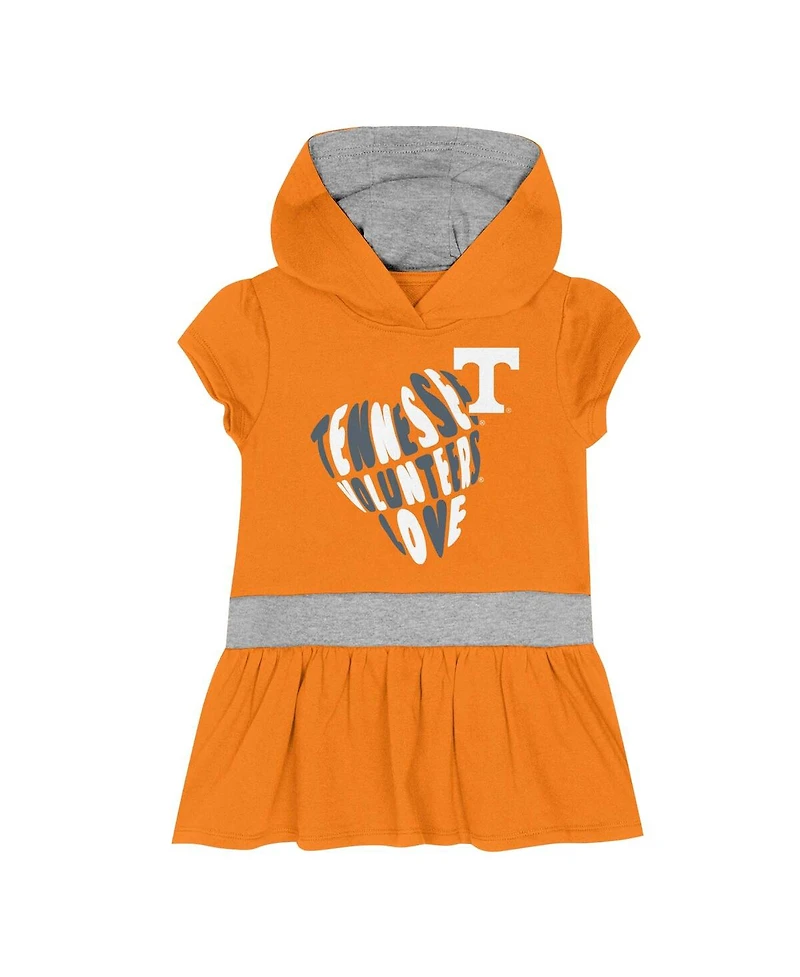 Outerstuff Girls Toddler Tennessee Orange Volunteers Team Love French Terry Hoodie Dress