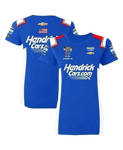 Hendrick Motorsports Team Collection Women's Blue Kyle Larson HendrickCars.com Uniform T-Shirt