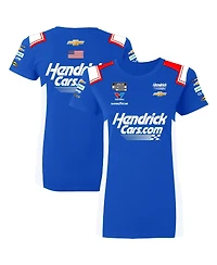 Hendrick Motorsports Team Collection Women's Blue Kyle Larson HendrickCars.com Uniform T-Shirt